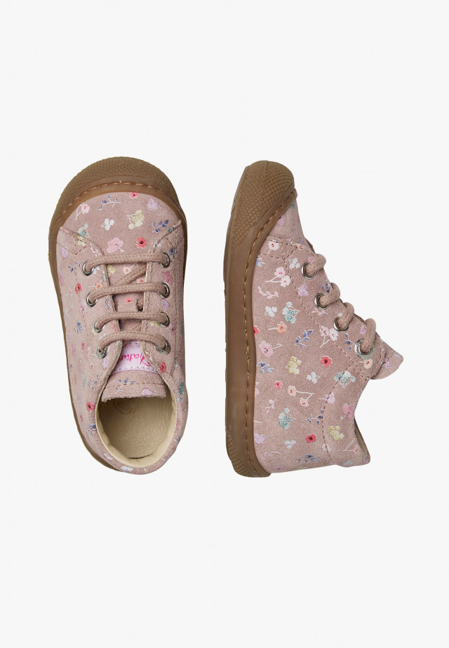 NATURINO COCOONLauflernschuhe aus Veloursleder, Rosa