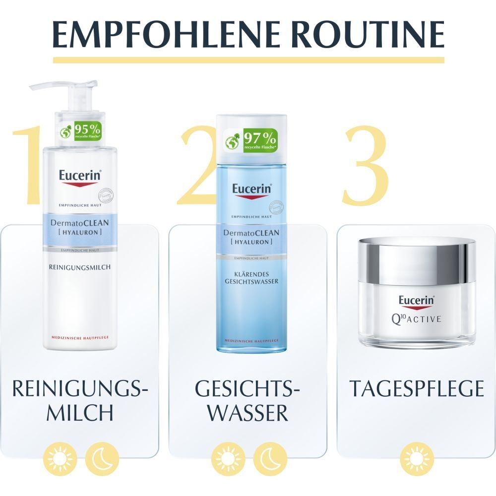 Eucerin Q10 Active Tagespflege – Anti-Falten Tagescreme für trockene Haut – antioxidative Gesichtscreme mit Q10