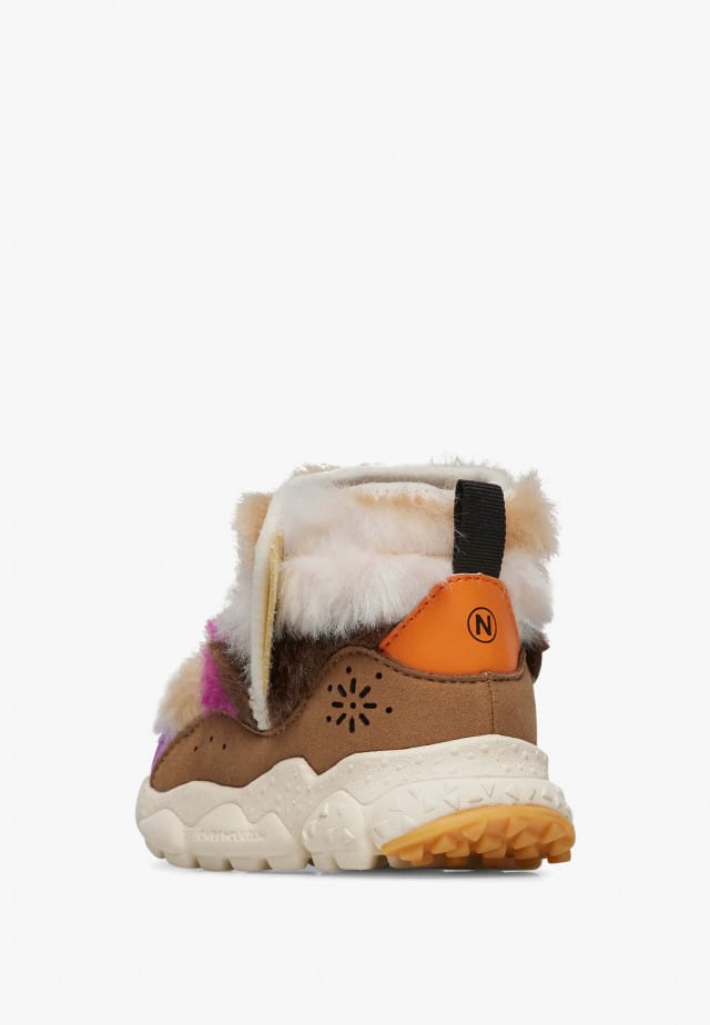 TARO JUNIOR WP.Stiefeletten aus Kunstleder und Wolle, Fuchsia-Braun