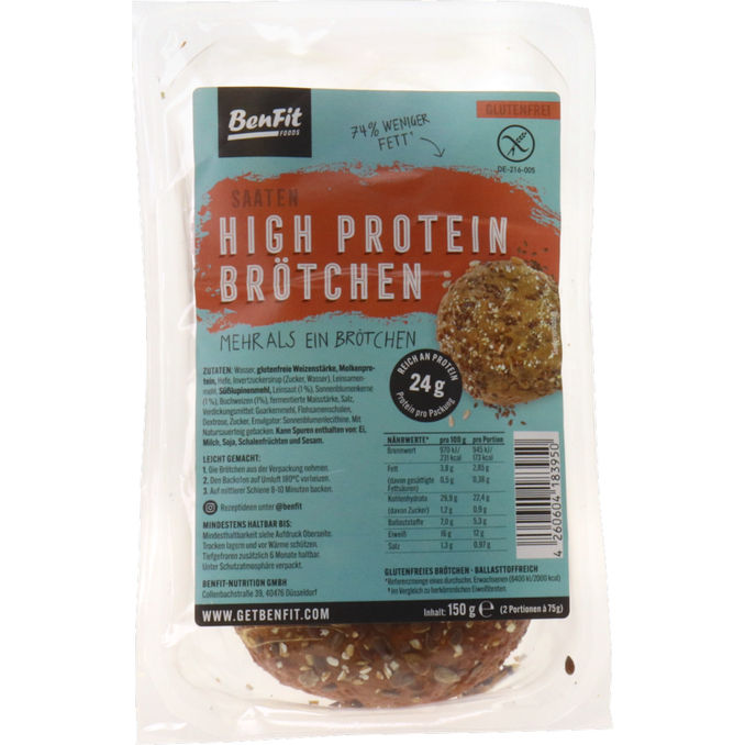 High Protein Vollkorn Brötchen, 150g von Benfit