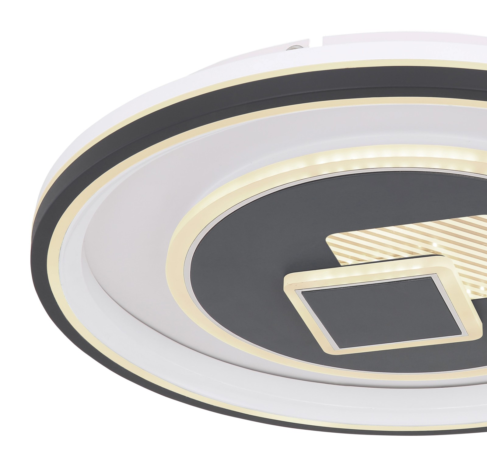 LED-Deckenleuchte - weiß-graphit - mit Fernbedienung