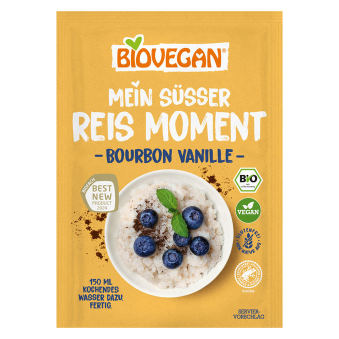BIO Reis-Dessert mit Bourbon Vanille, 56g von Biovegan