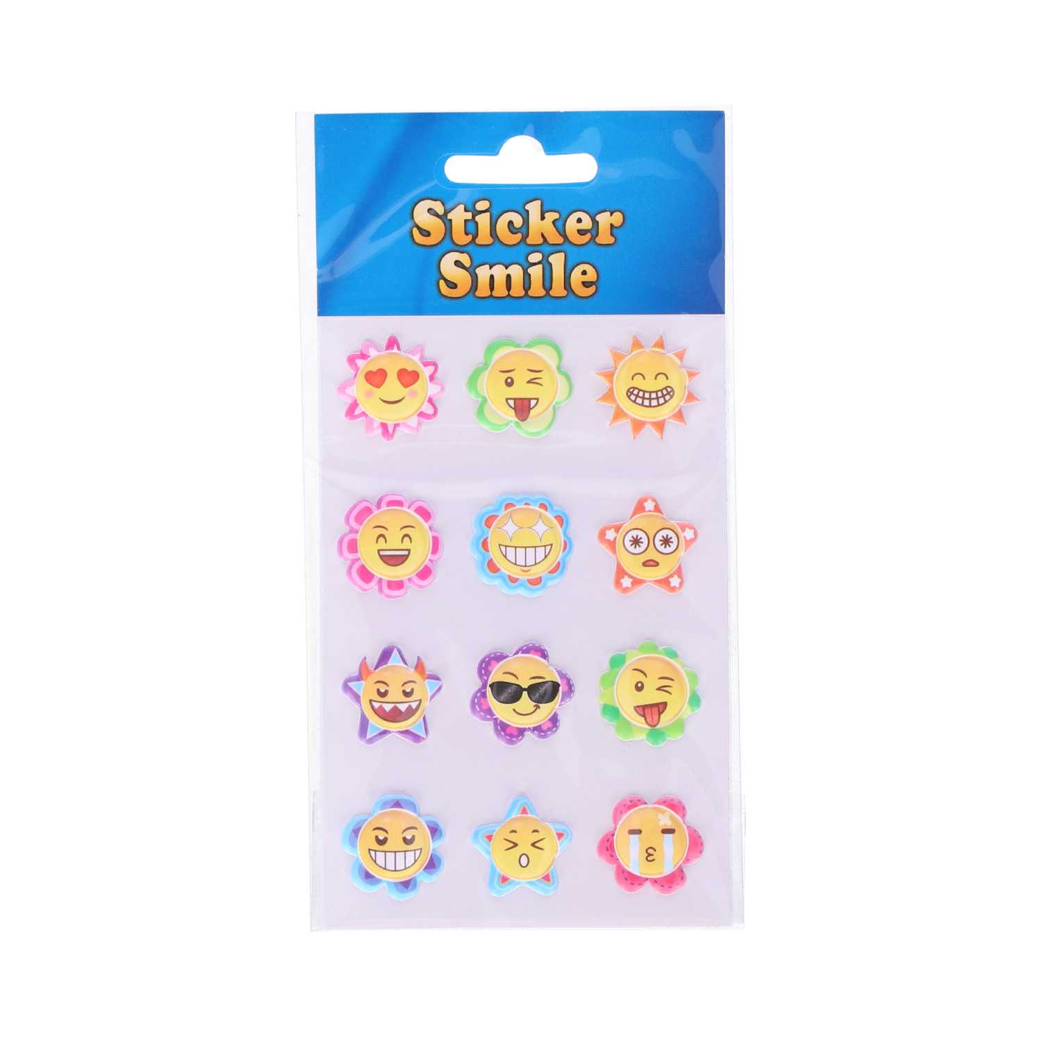 Schaum Sticker Smile 12 Sticker 1 Blatt 6fach