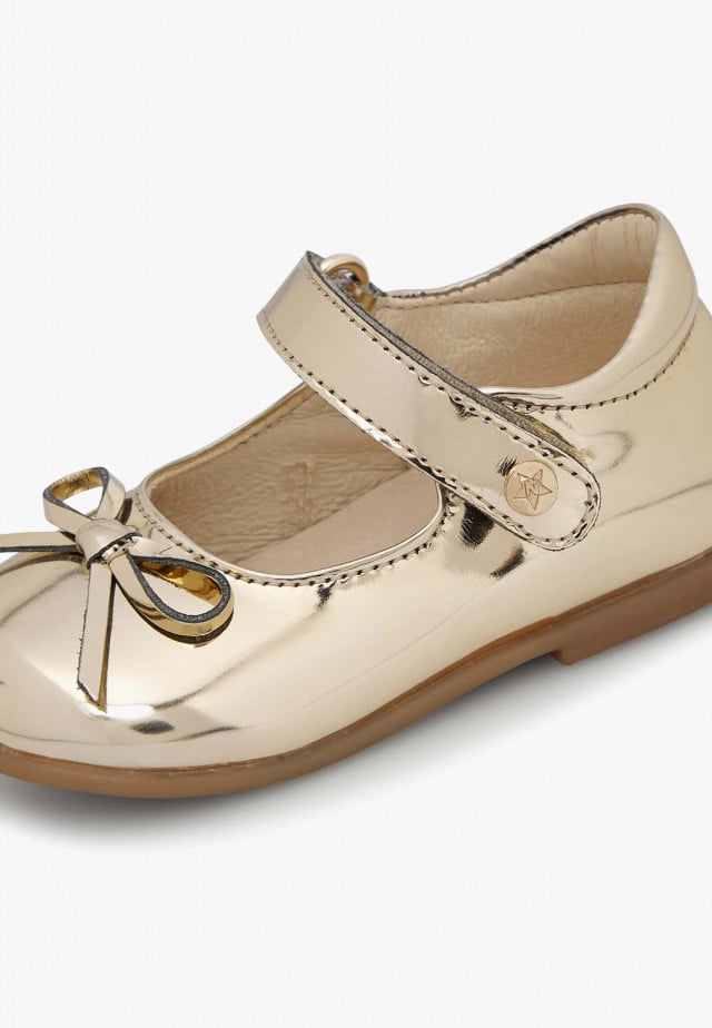 NATURINO BALLETBallerinas aus gespiegeltem Leder, Platin