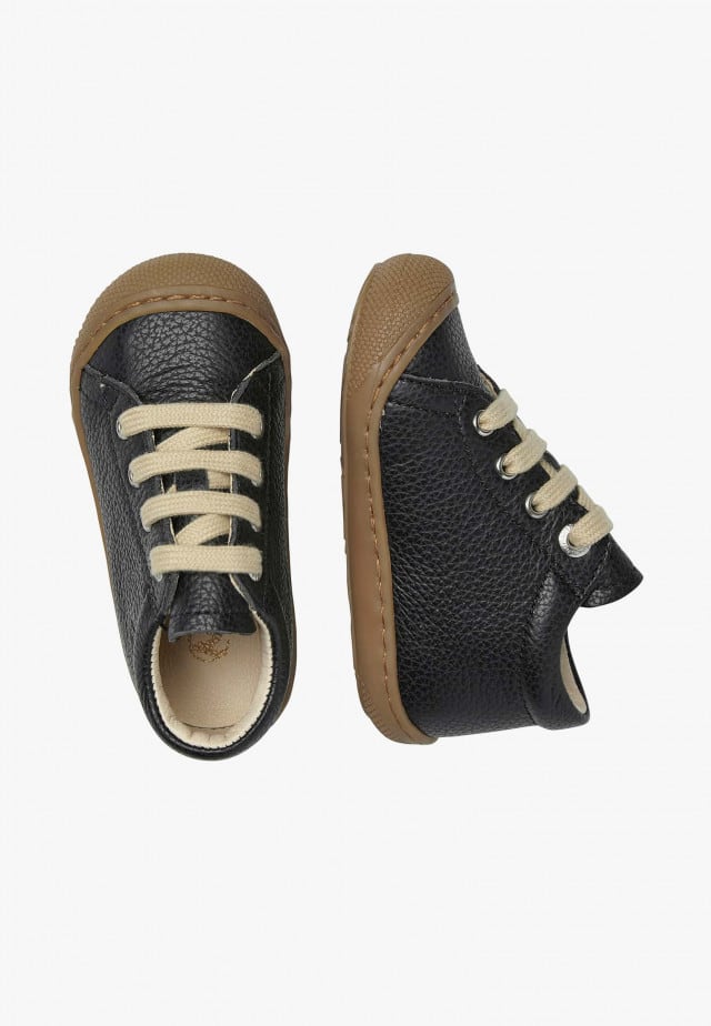 NATURINO COCOONLauflernschuhe aus Leder, Schwarz