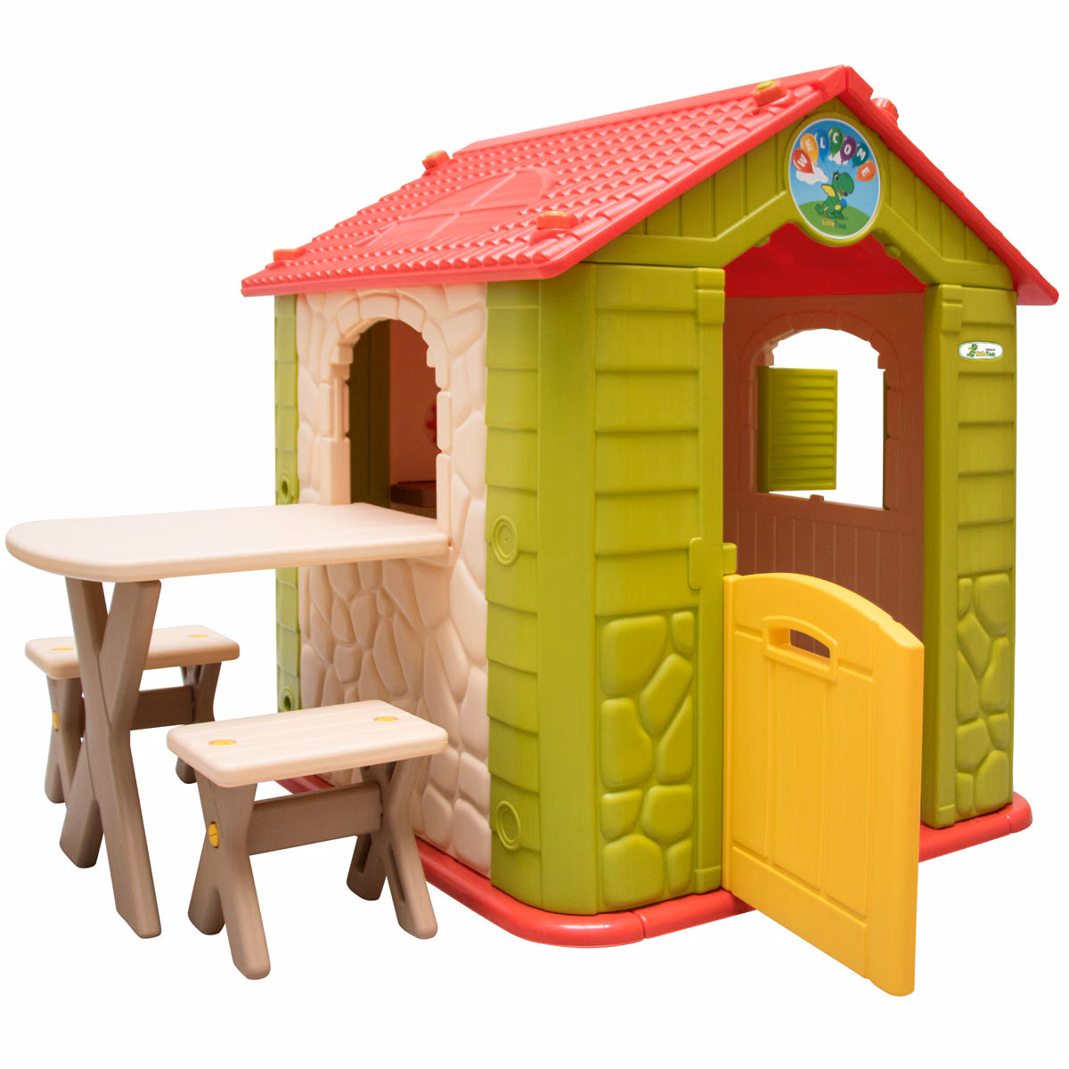 Kinder Spielhaus ab 1 - Garten Kinderhaus mit Tisch - Indoor Kinderspielhaus