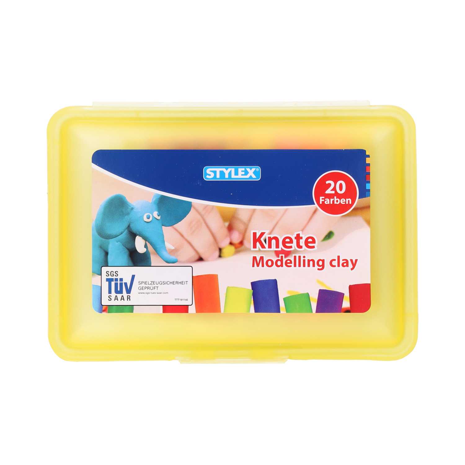 STYLEX® Knete in Kunststoffbox 20er 4fach