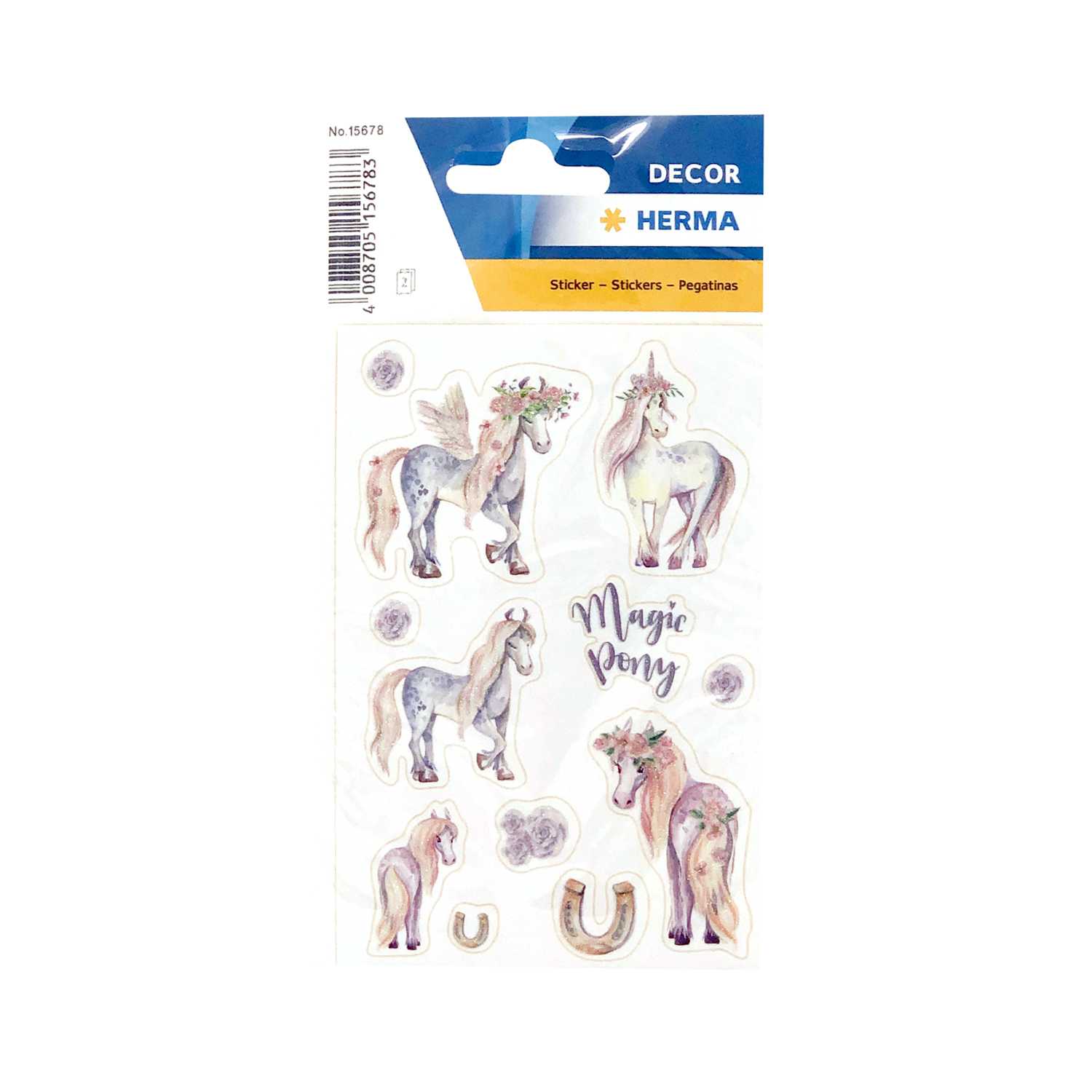 Herma Sticker Magic Pony beglimmert 24 Sticker 2 Blatt