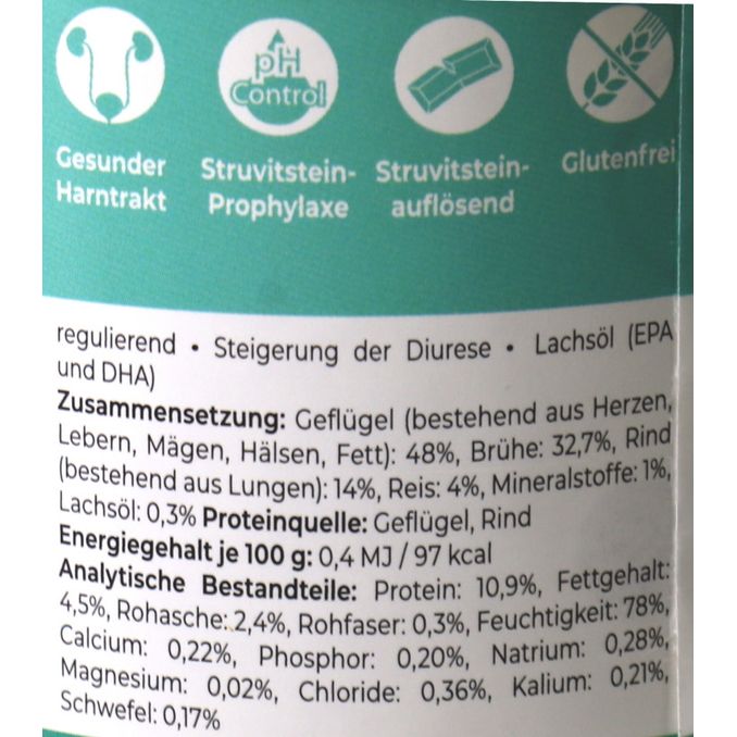 Futter mit Geflügel & Rind für kastrierte Katzen & Katzen mit Harnsteinen, 6er Pack, 6 x 200g von Dr. Link®