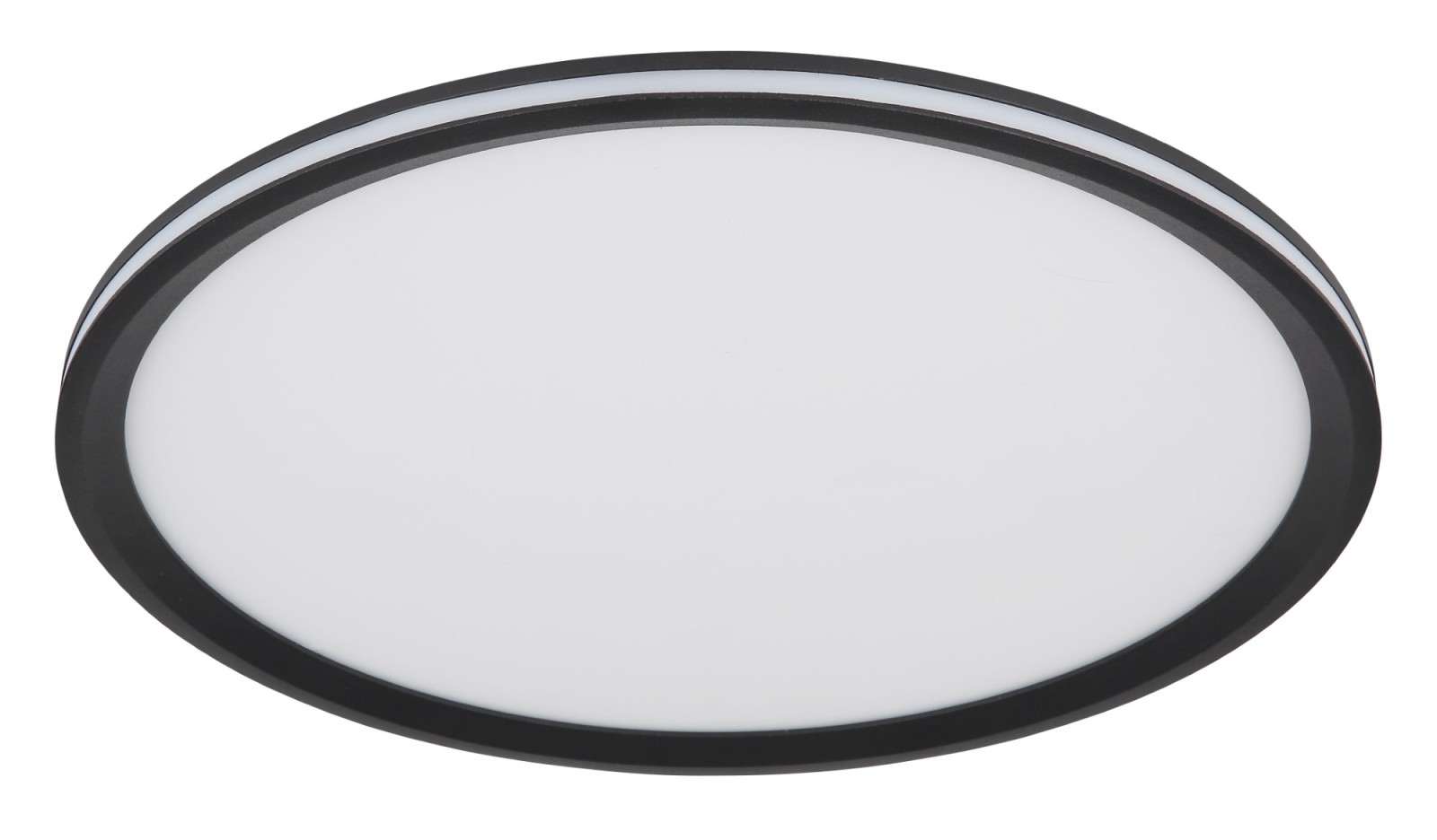 LED-Deckenleuchte - schwarz matt - opal - Ø 40 cm