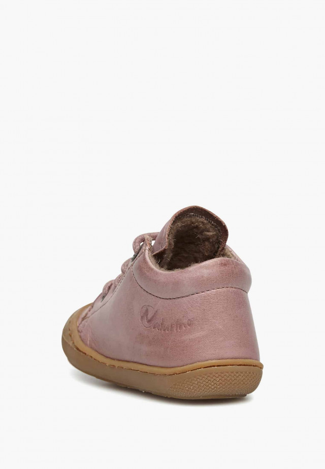 NATURINO COCOONLauflernschuhe aus Leder mit Wollfutter, Altrosa