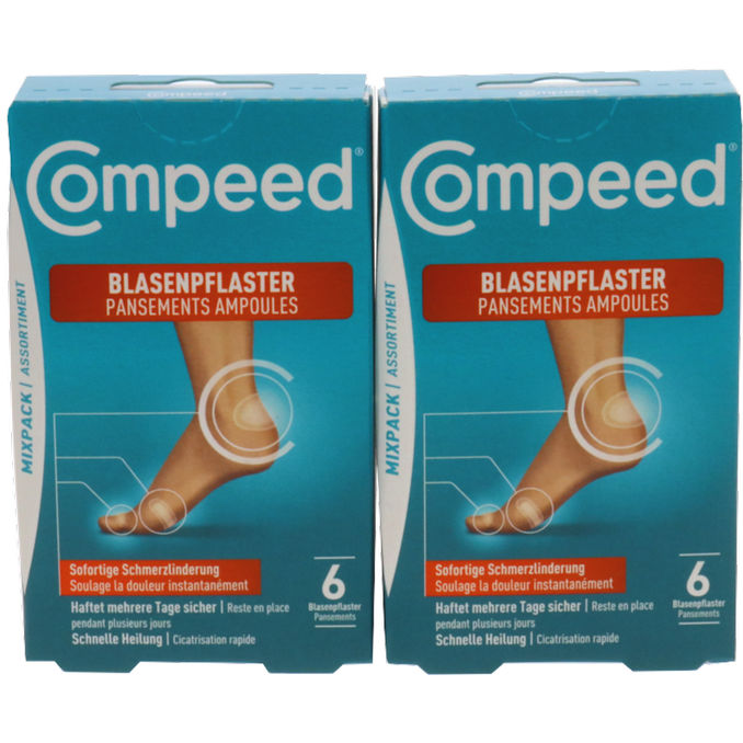 Compeed Blasen Pflaster Mixpack, 2er Pack, 12 Pflaster von Compeed