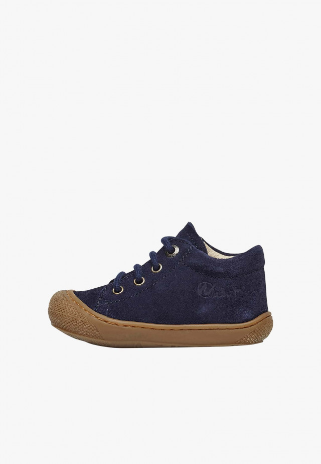 NATURINO COCOONLauflernschuhe aus Veloursleder, Marineblau