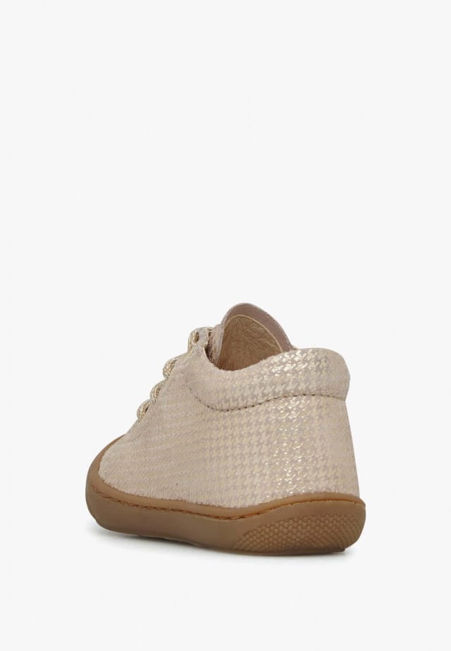 NATURINO COCOONLauflernschuhe aus Veloursleder, Platin