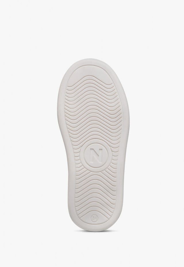 NATURINO NIBB VL.Hohe Sneakers aus Leder und Veloursleder, Weiß-Grün