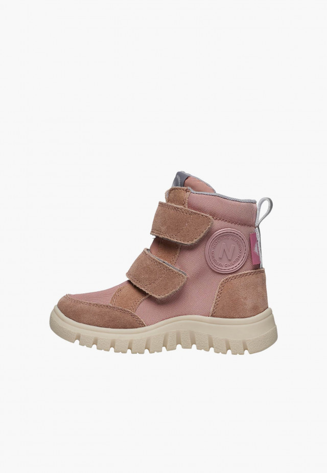 NATURINO GEMINAE 3 VL WP.Stiefel aus Veloursleder und technischem Gewebe, Rosa