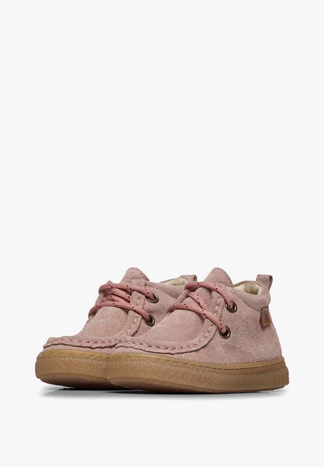 NATURINO KASDENSchuhe aus Veloursleder, Altrosa