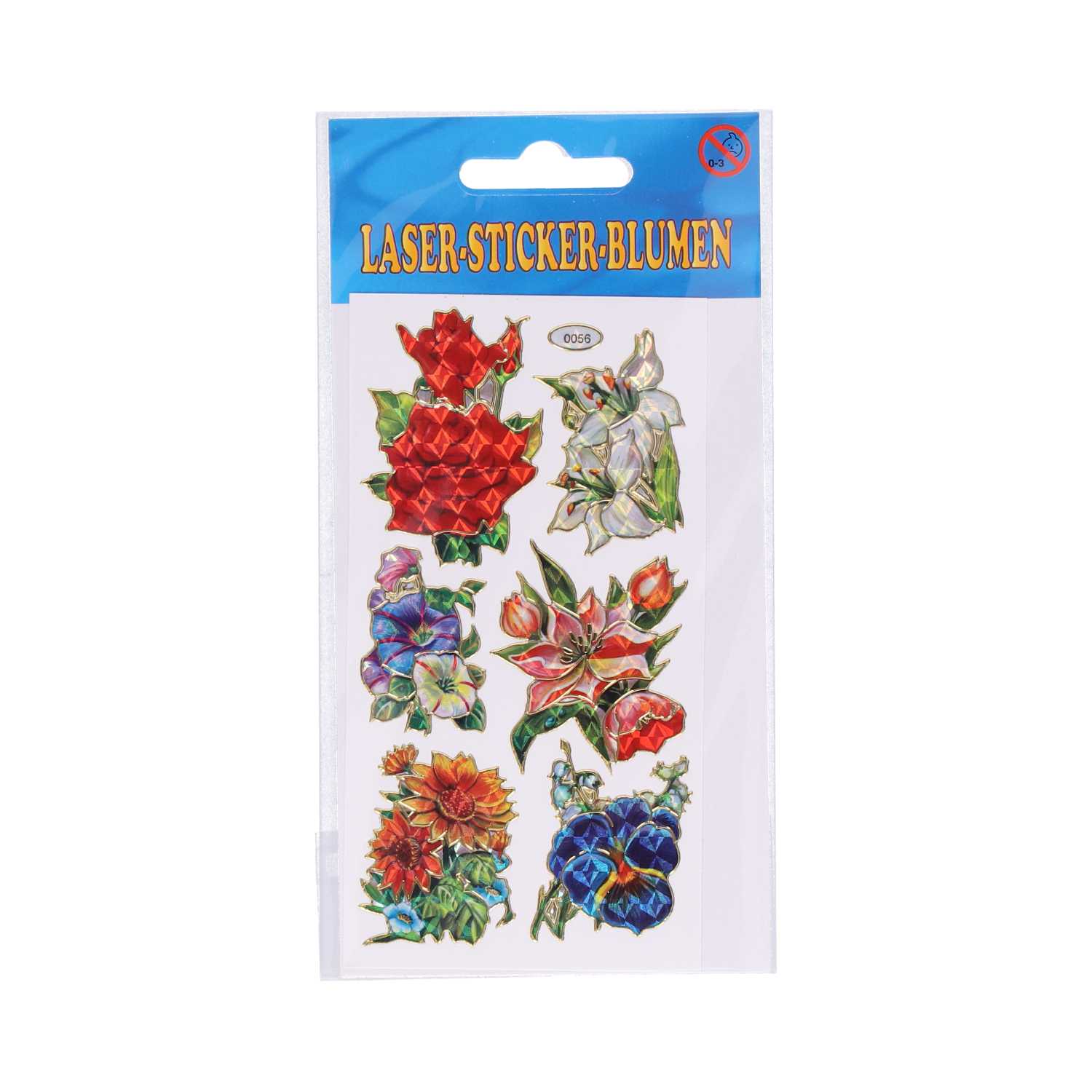 Sticker Laser, Blumen, sortiert