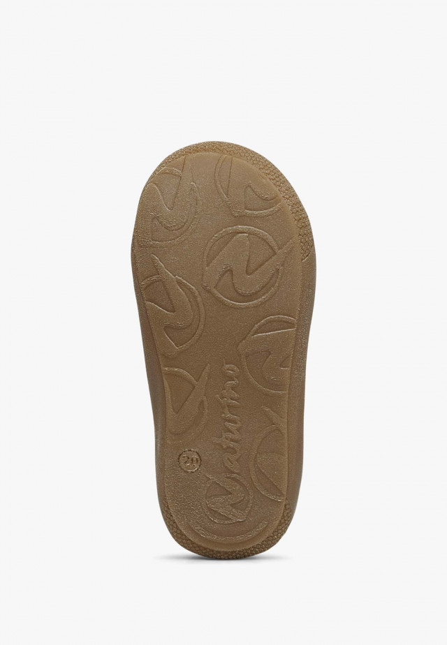 NATURINO COCOON ZIPLauflernschuhe aus Nappaleder mit Reißverschluss, Cognac