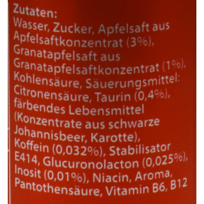 Energy Kirsche Granatapfel, 24er Pack (EINWEG) zzgl. Pfand, 24x 250ml von HASHTAG ENERGY