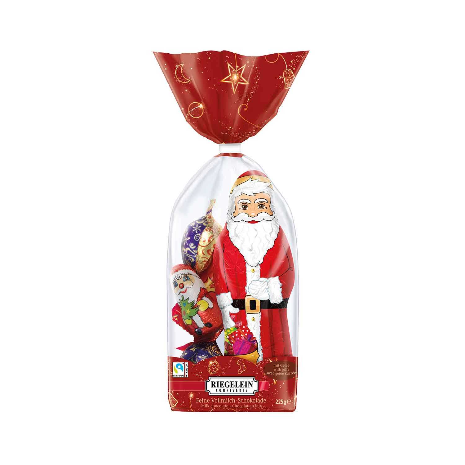 Riegelein Weihnachtsbeutel gefüllt mit Vollmilchschokolade & Gelee 225 g