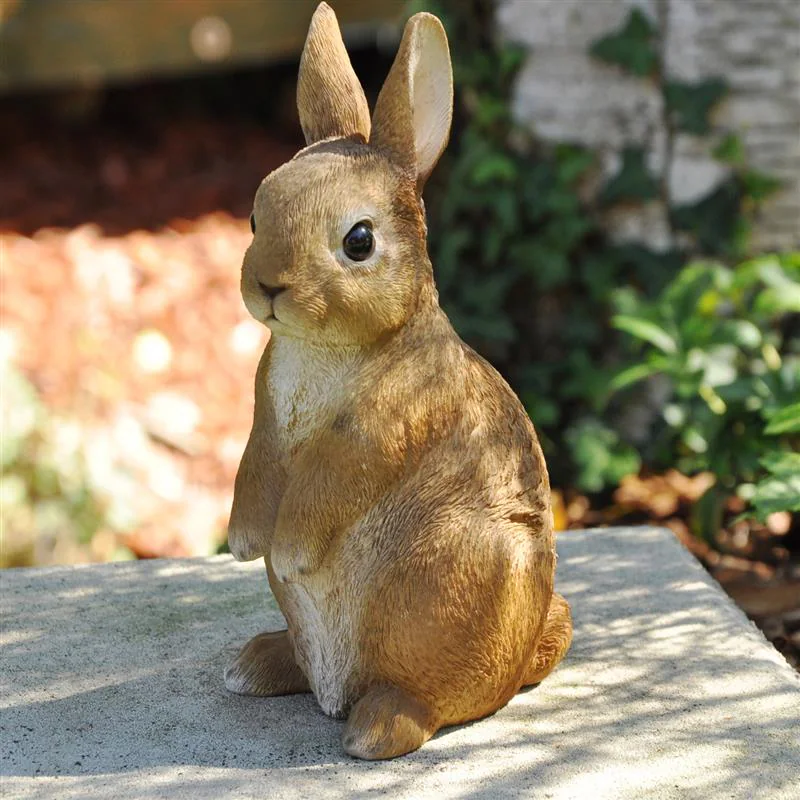 Dazikemo Dekofigur Gartenfigur Hase aufrecht sitzend
