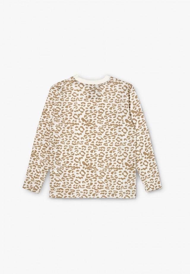 AKANELangarm-Shirt, Weiß-Beige
