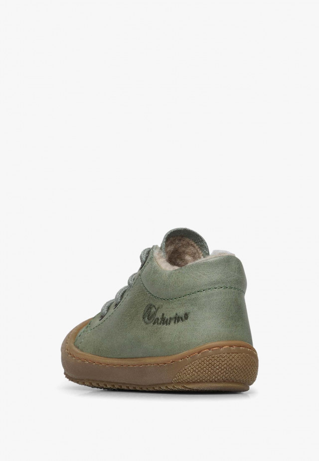NATURINO RACOONLauflernschuhe mit Wollfutter, Salbei