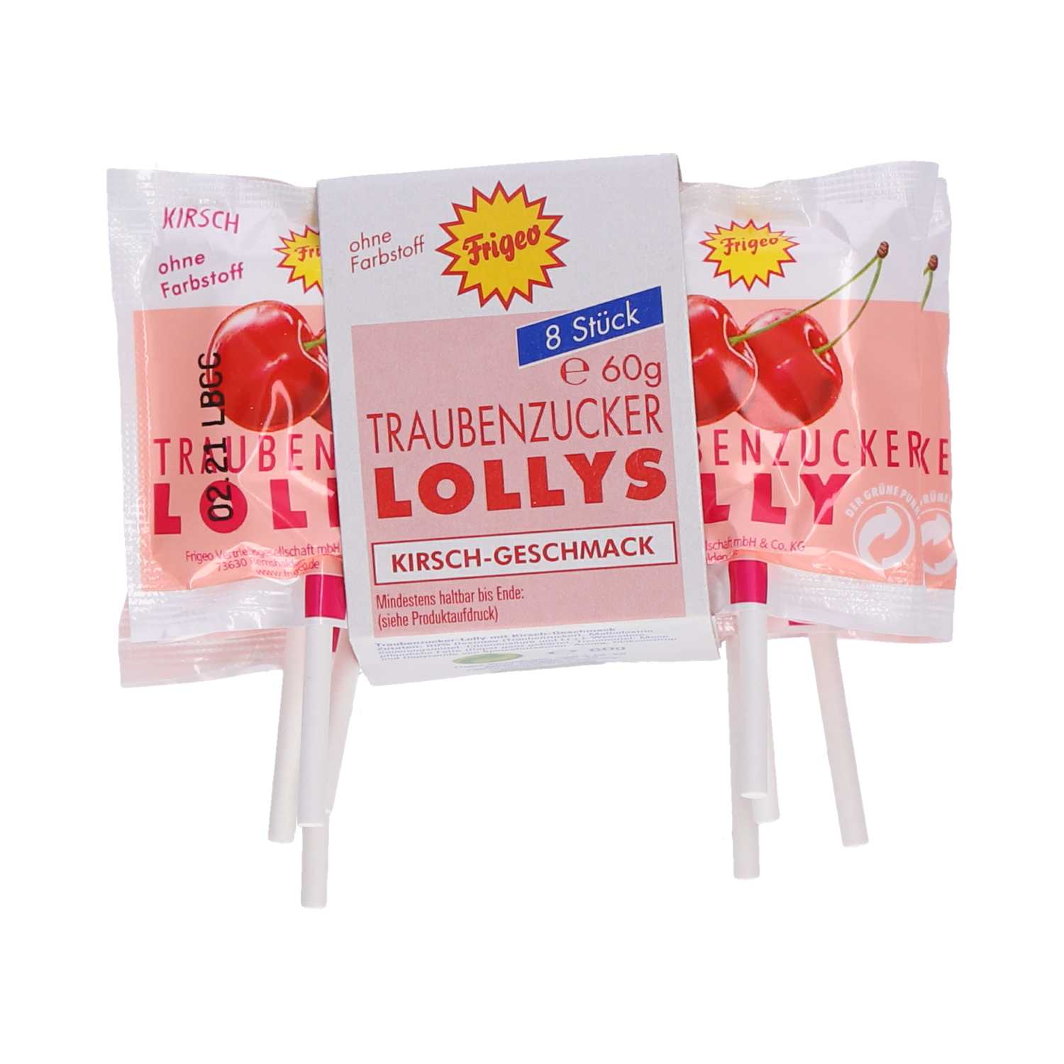 Frigeo Traubenzucker Lollys 8x 7,5 g