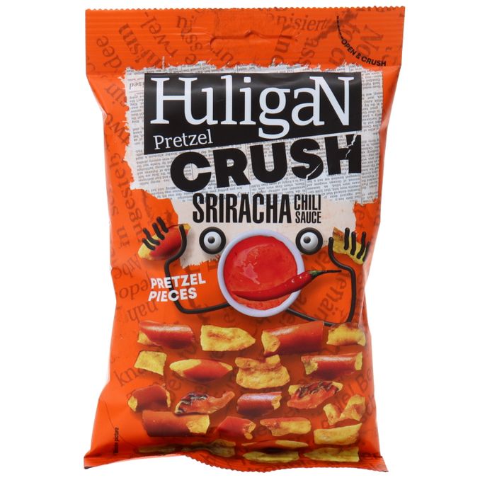 Bretzelstücke Sriracha Chili Sauce, 65g von Huligan