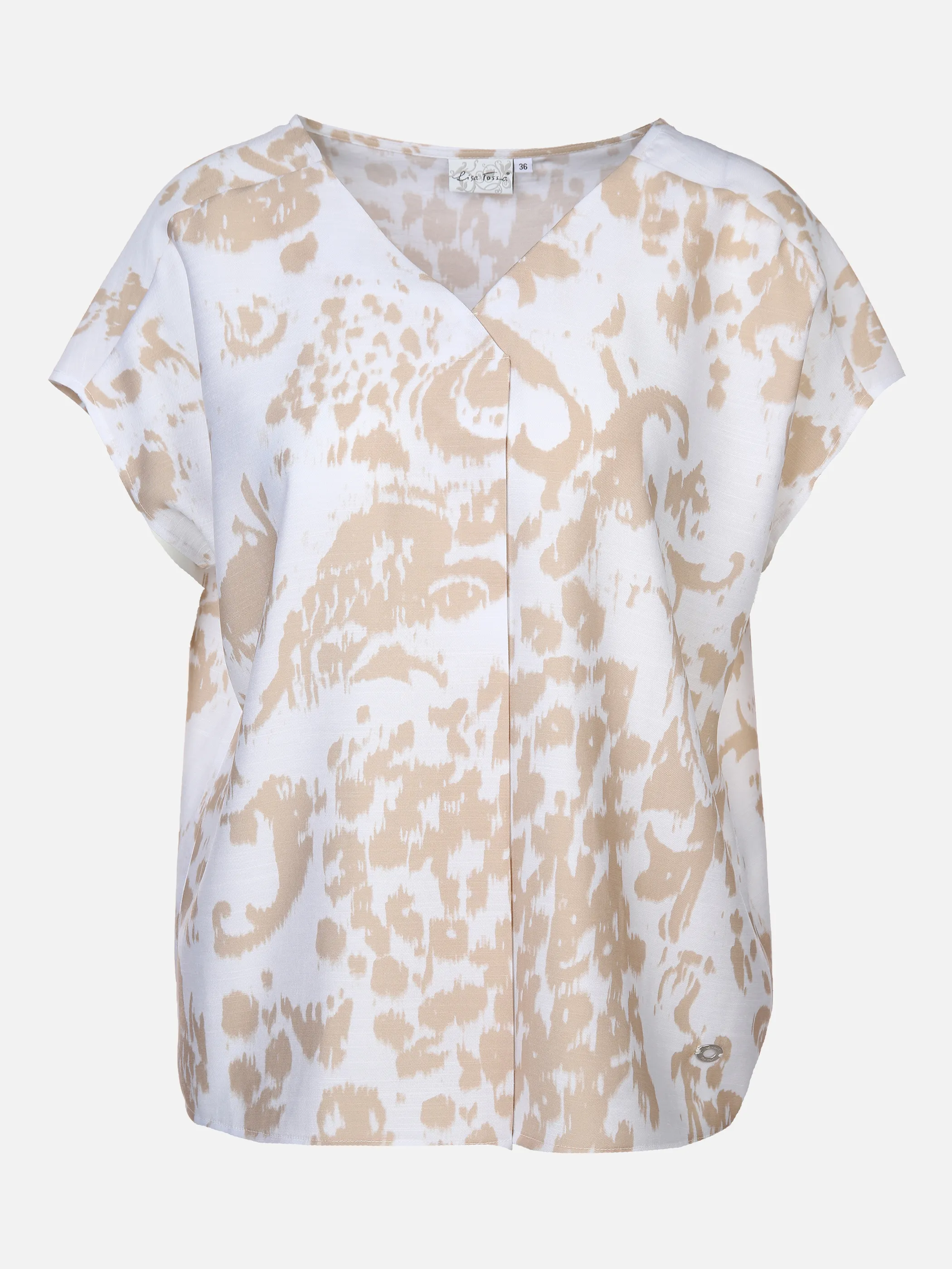 Damen Blusenshirt mit Kellerfalte