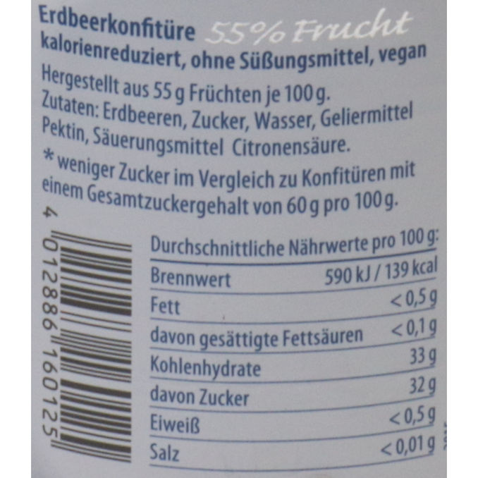 Rokoma Leichte Erdbeer Konfitüre, 315g von Rokoma