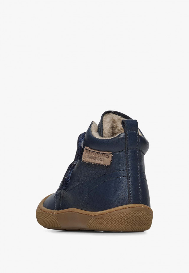 NATURINO WIGGHI VLBarfußstiefel aus Leder, Marineblau