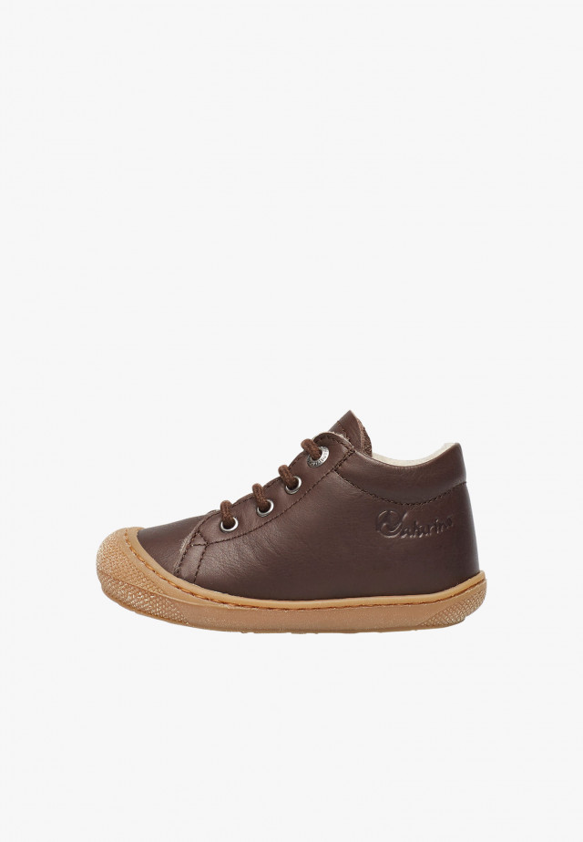 NATURINO COCOONLauflernschuhe aus Leder mit Wollfutter, Braun