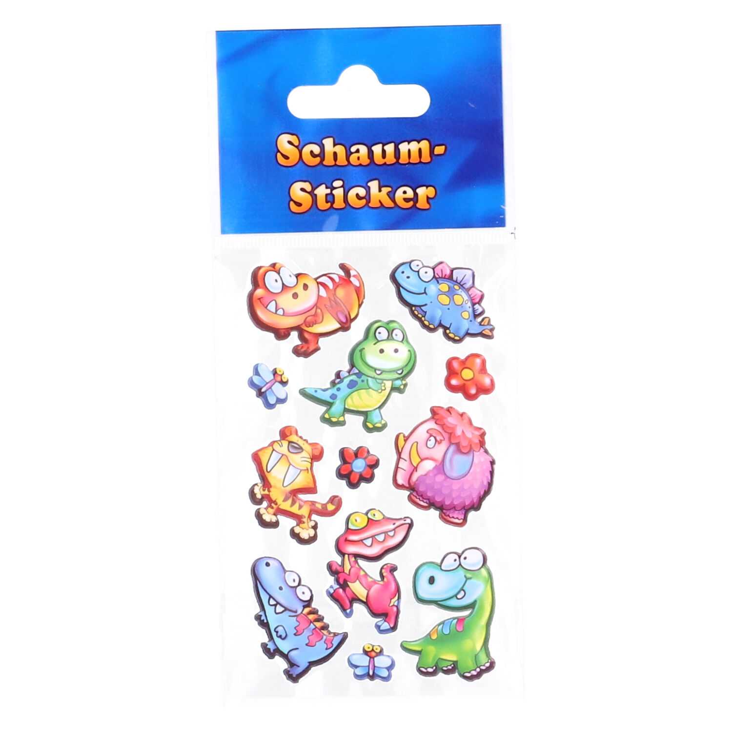 Sticker Schaum Herzen und Tiere 6-fach sortiert