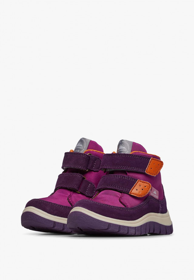 NATURINO NEW PILE VL WP.Stiefel aus Veloursleder und technischem Gewebe, Fuchsia