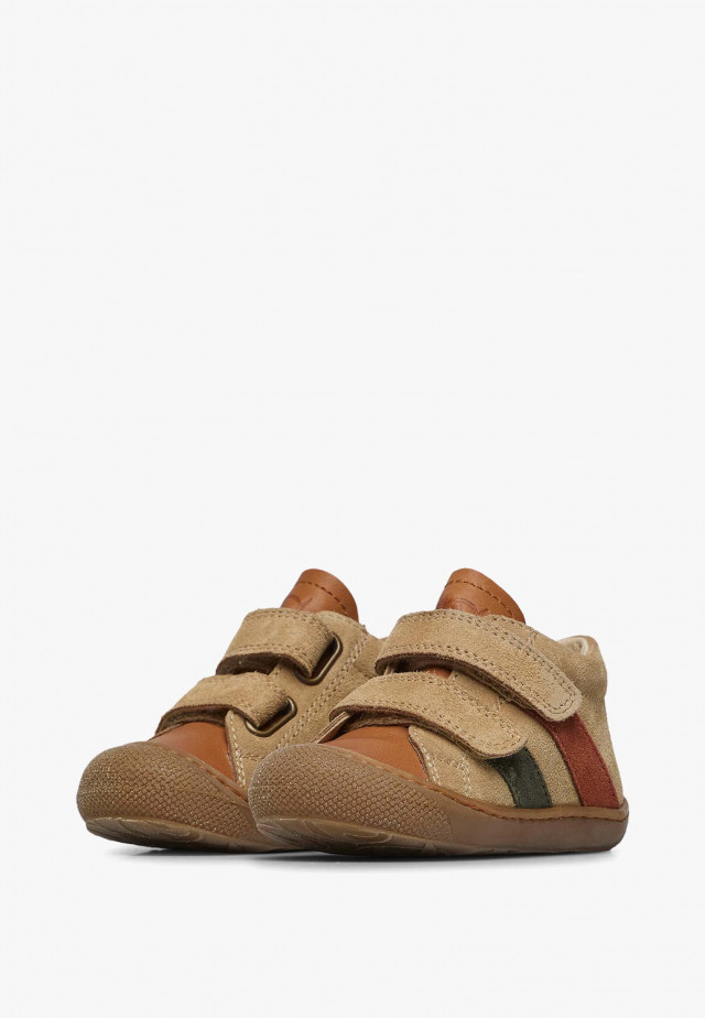 NATURINO MACKS VLLauflernschuhe aus Leder und Veloursleder, Beige-Braun