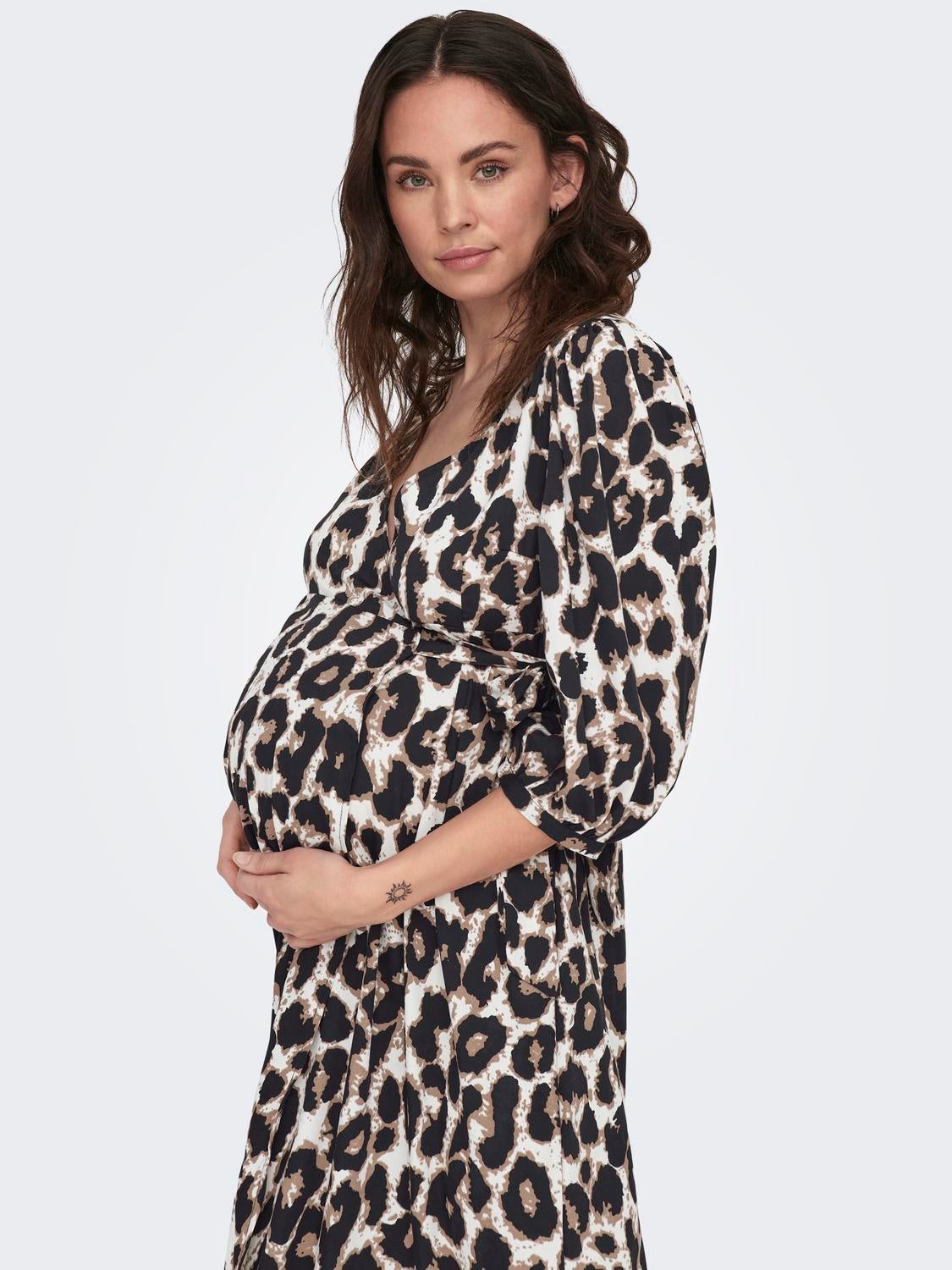OLMOLIVIA Langes Kleid Cloud Dancer