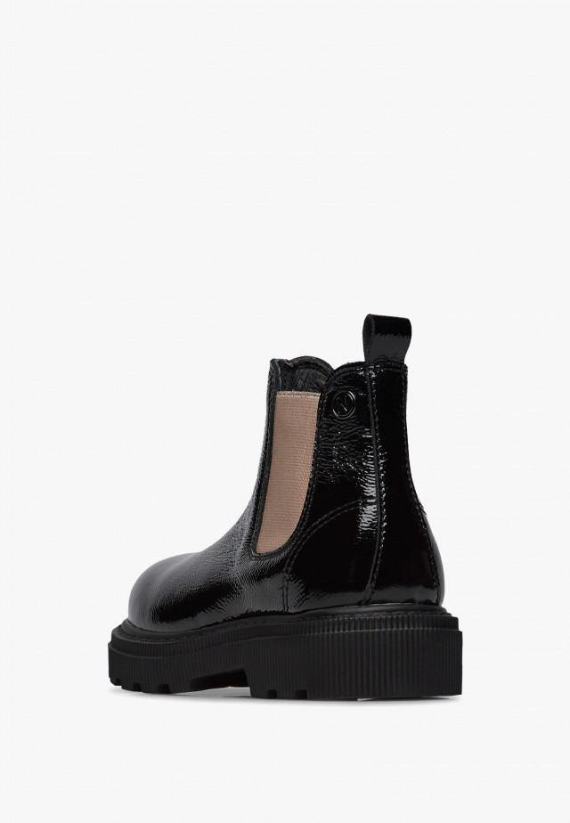 NATURINO BRETTY 2Stiefeletten aus Lackleder, Schwarz