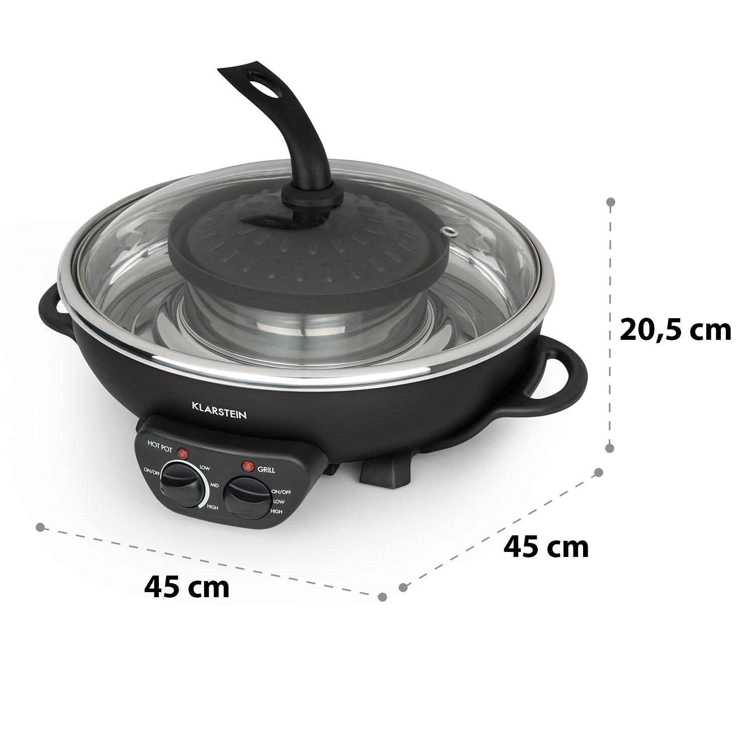 Szechuan 2-in-1 Hot Pot und Grillplatte 5l Vol. 1350 / 600 W