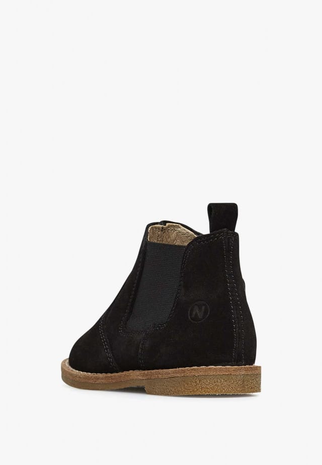 NATURINO ARTHURChelsea-Boots aus Veloursleder mit Reißverschluss, Schwarz