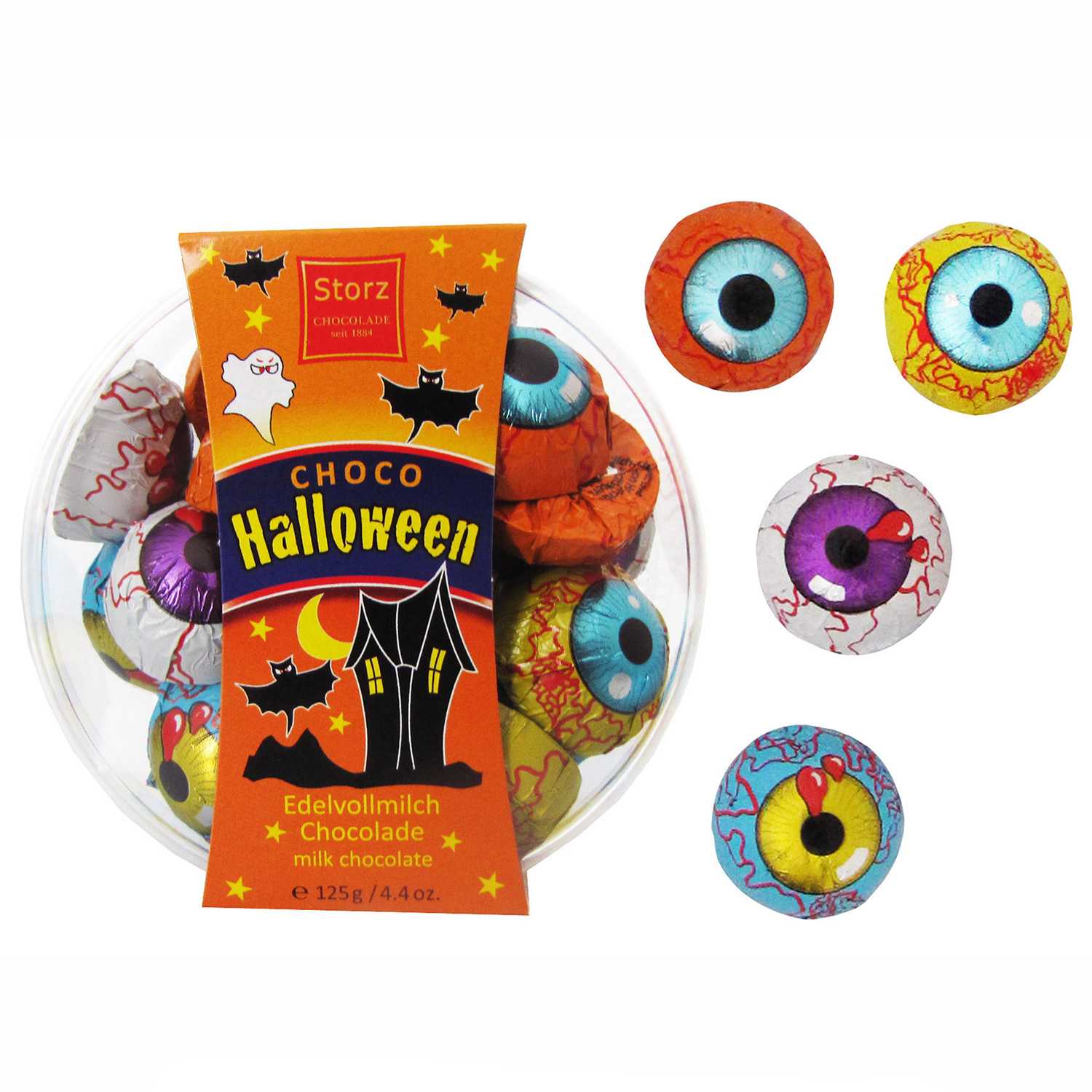 Schokolade Monster Augen 125g in Dose