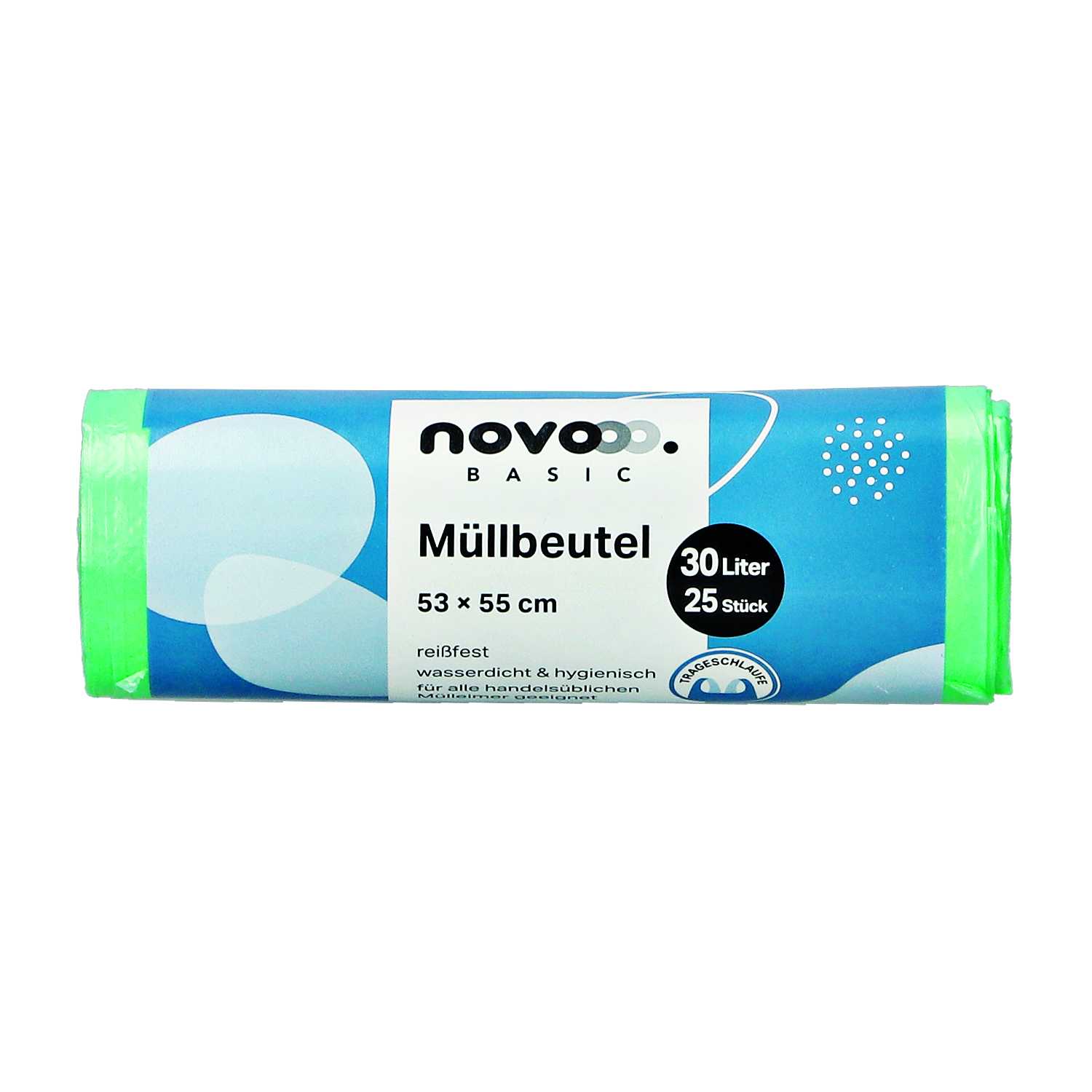 novooo Müllbeutel 30L 25er, mit Trageschlaufe