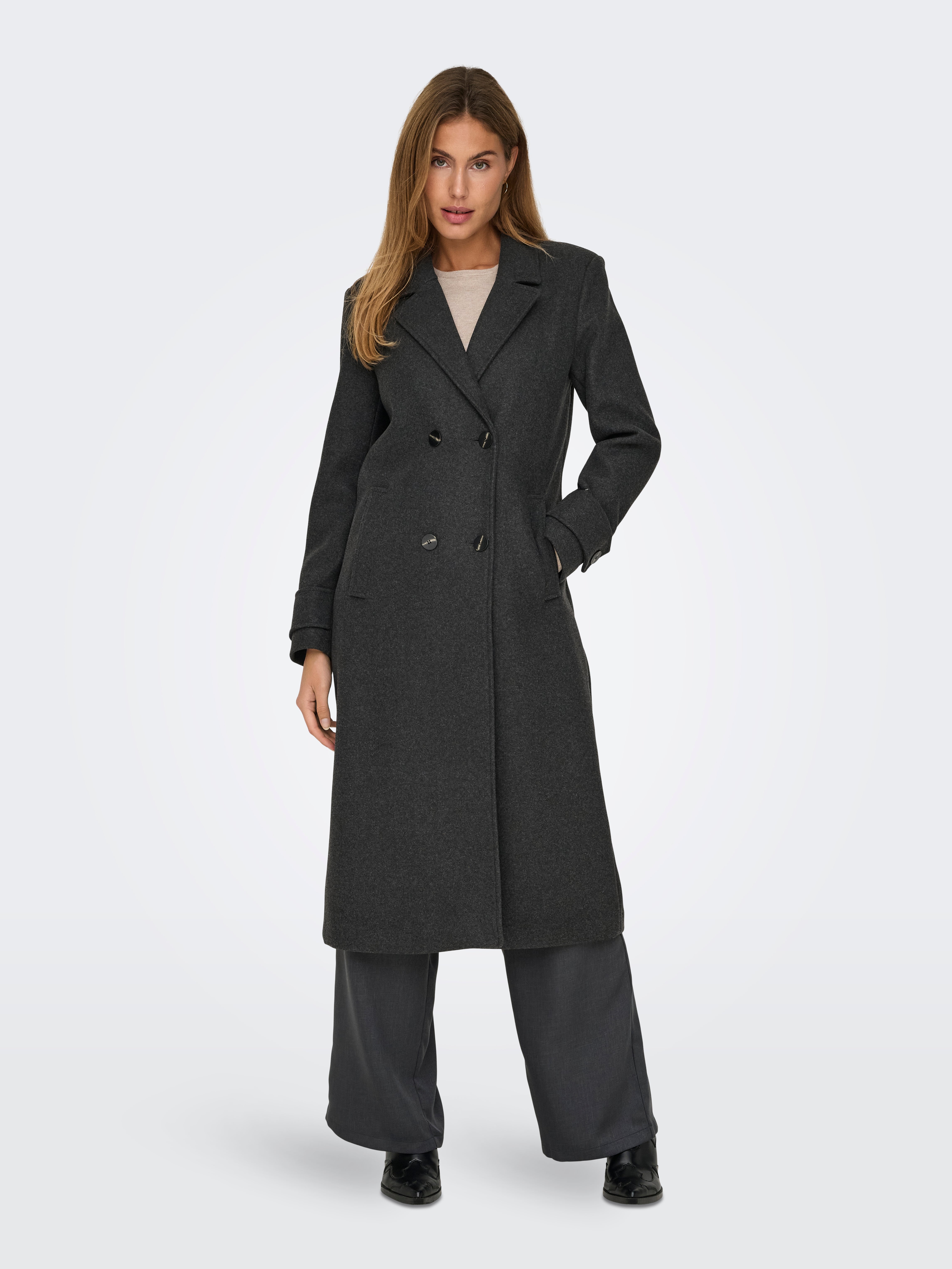 ONLAUGUSTA Mantel Dark Grey Melange