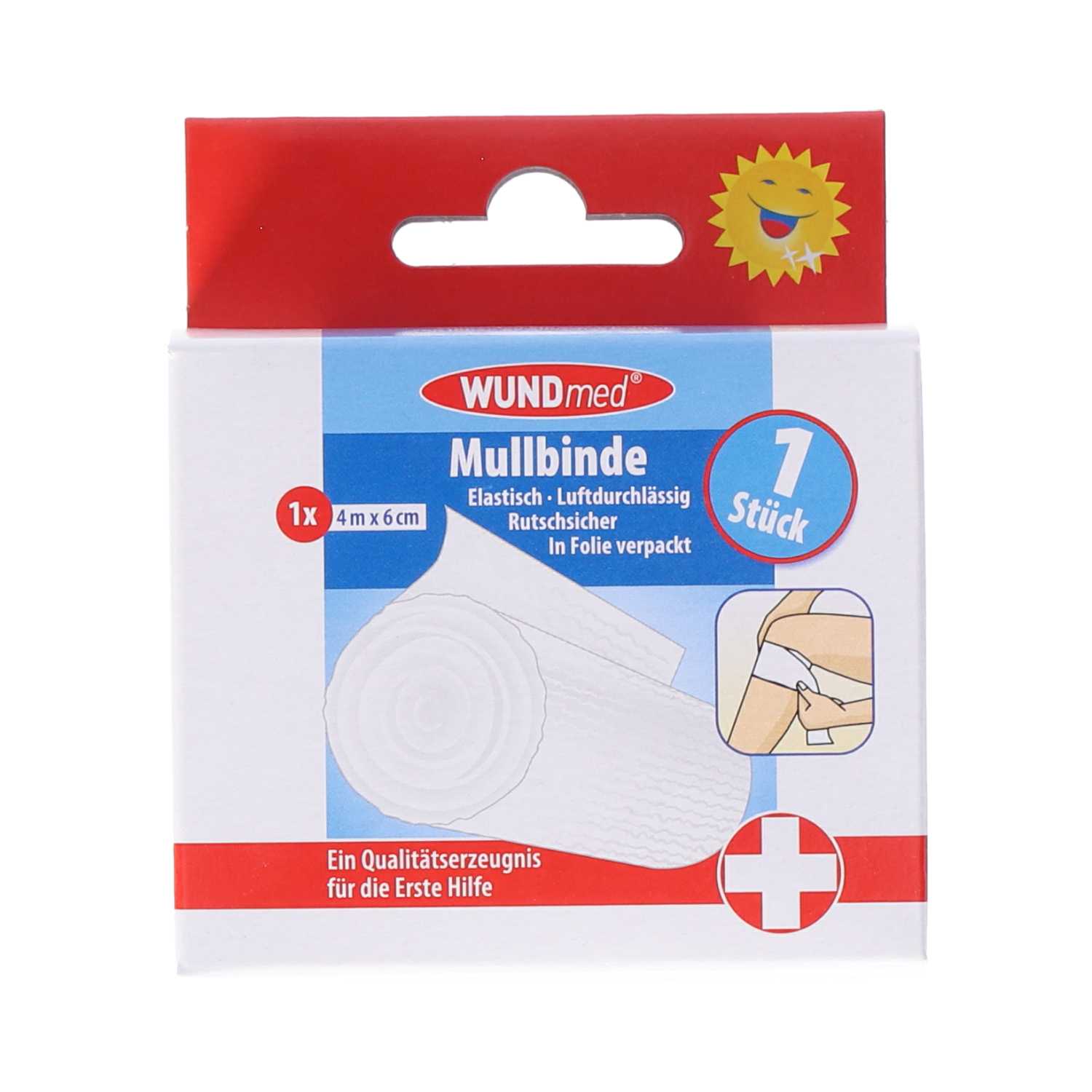 WUNDmed® Mullbinde elastisch weiß 4 m x 6 cm