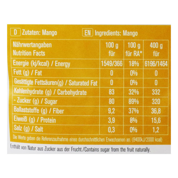Mango Fruchtchips (Big Pack), 400g von Pol's Freeze Fresh