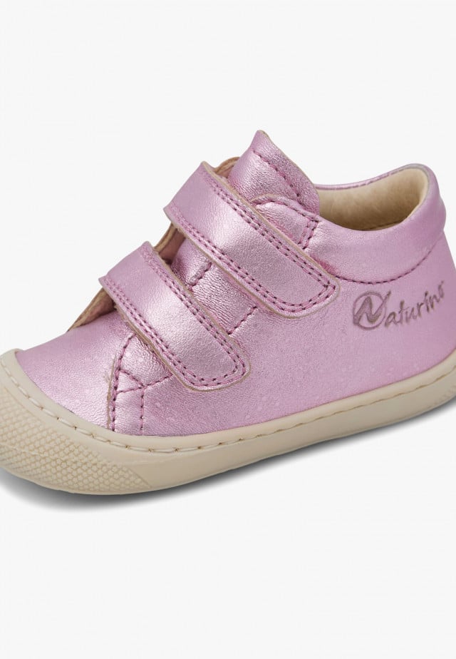 NATURINO COCOON VLLauflernschuhe aus laminiertem Leder, Hellrosa