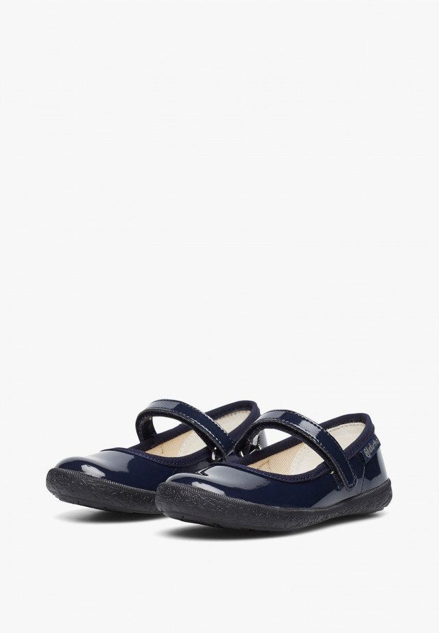 NATURINO PAVIABallerinas mit Riemchen aus Lackleder, Blau