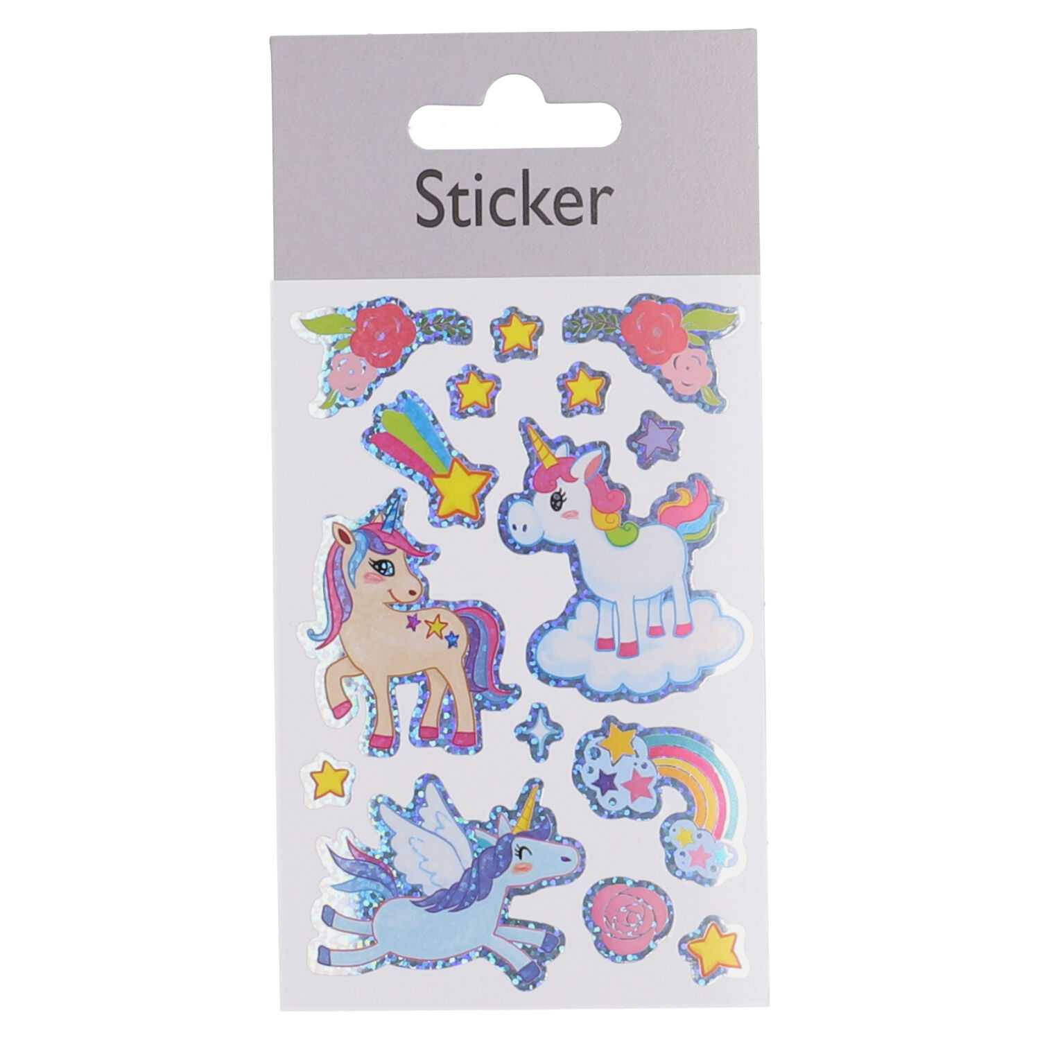 Sticker Glitzer Einhorn