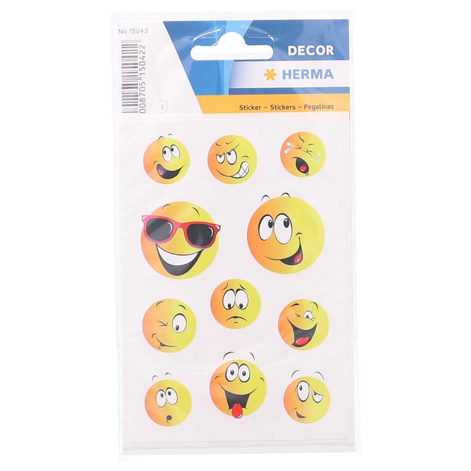 Herma Sticker Happy Face 3 Blatt